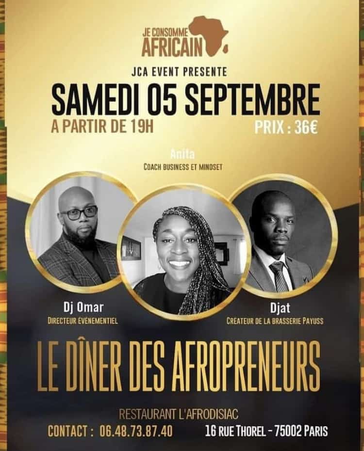Les rdv afro-caribéens de la rentrée - Le dîner des afropreneurs