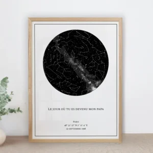 Fête des père 2026 : carte du ciel avec message personnalisé